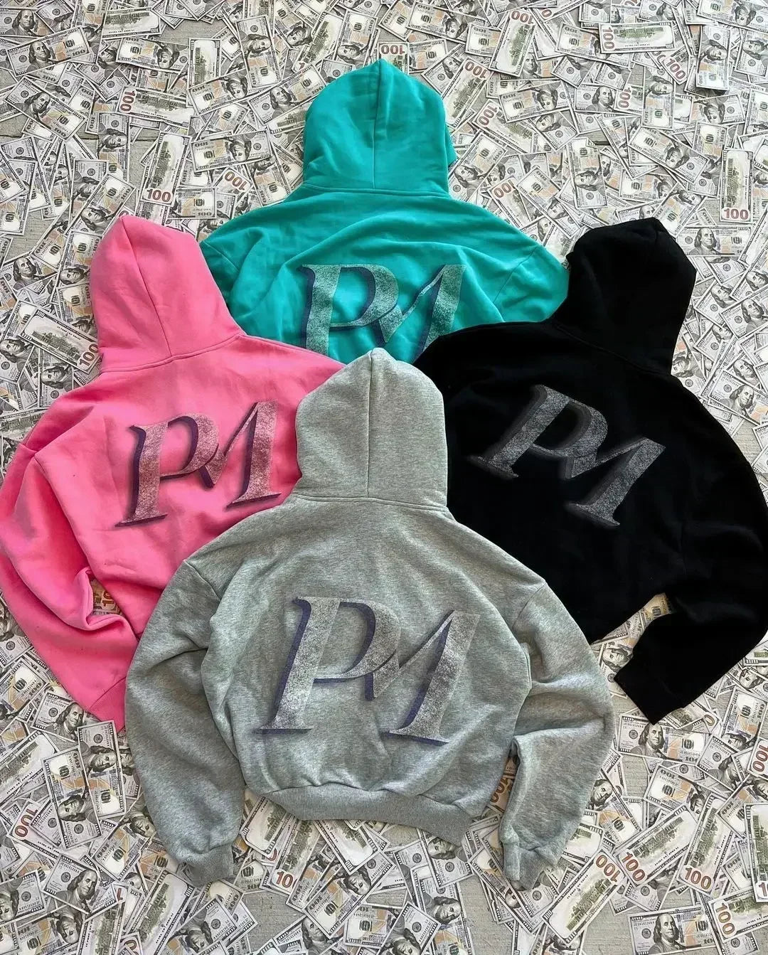 Graphic Zip Up 'Money'
