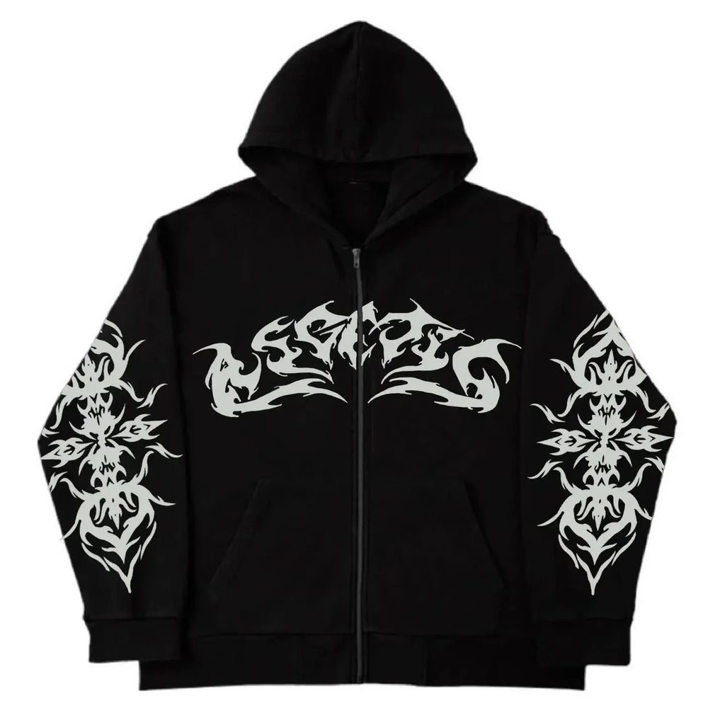Graphic Zip Up 'Money'