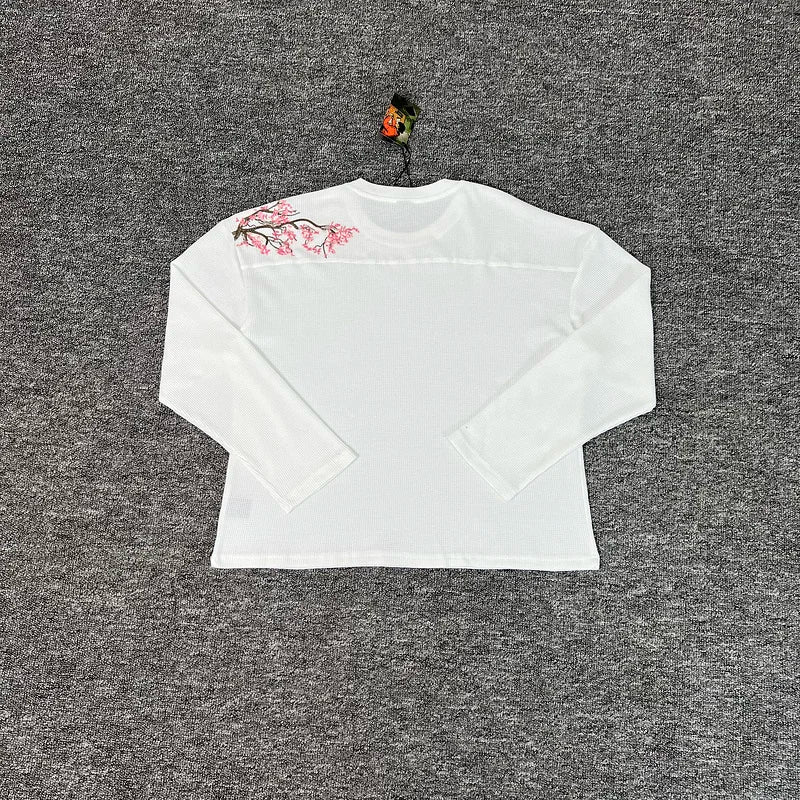Waffle Longsleeve 'Blossom' White