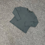 Embroidered Waffle Longsleeve 'Blossom' Grey