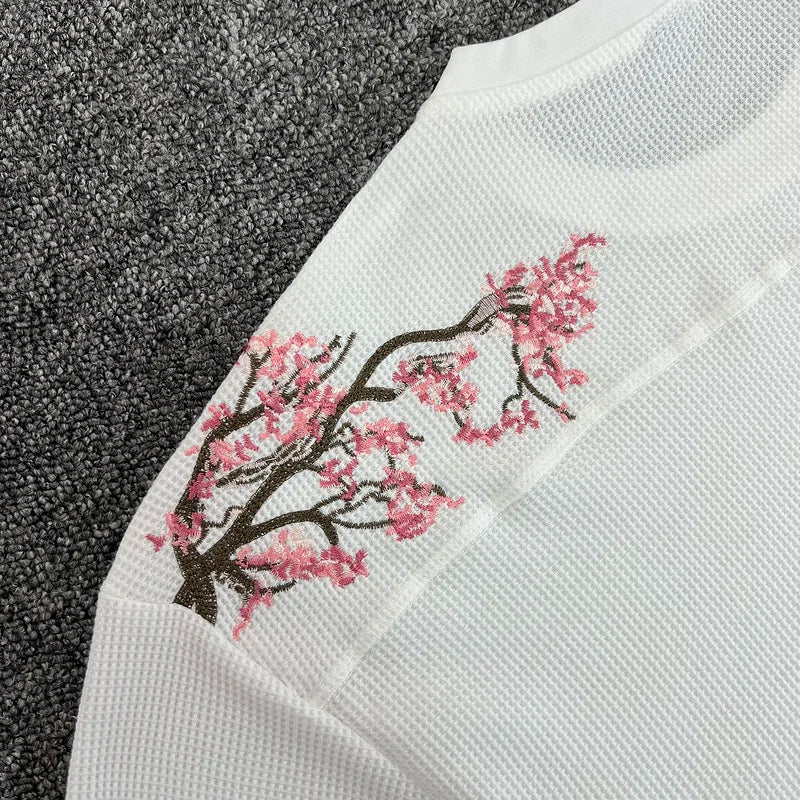 Waffle Longsleeve 'Blossom' White