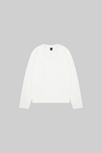 Embroidered Waffle Longsleeve 'Blossom' White